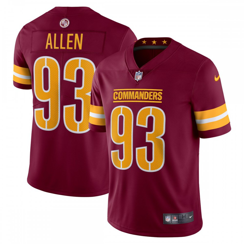 Jonathan Allen Washington Commanders Nike Vapor Limited Jersey - Burgundy-GridironStore